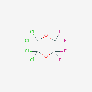 molecular formula C4Cl4F4O2 B8443825 2,2,3,3-Tetrachloro-5,5,6,6-tetrafluoro-1,4-dioxane 