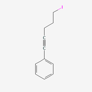 molecular formula C11H11I B8443829 (5-Iodopent-1-ynyl)benzene 