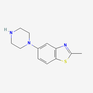 molecular formula C12H15N3S B8443933 2-Methyl-5-piperazin-1-yl-1,3-benzothiazole 