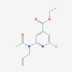 molecular formula C13H15ClN2O3 B8443953 2-(Acetyl-allyl-amino)-6-chloro-isonicotinic acid ethyl ester 