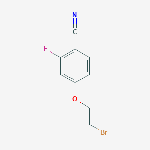molecular formula C9H7BrFNO B8443956 2-Fluoro-4-[(2-bromoethyl)oxy]benzonitrile 