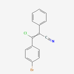 molecular formula C15H9BrClN B8444007 2-Phenyl-3-(4-bromophenyl)-3-chloro-acrylonitrile 