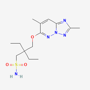 6-(2,2-Diethyl-3-sulfamoyl-1-propoxy)-2,7-dimethyl(1,2,4)triazolo(1,5-b)pyridazine