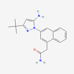 2-(3-(5-amino-3-tert-butyl-1H-pyrazol-1-yl)naphthalen-1-yl)acetamide