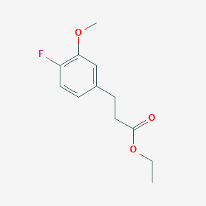molecular formula C12H15FO3 B8444084 Ethyl 3-(4-fluoro-3-methoxyphenyl)propanoate 