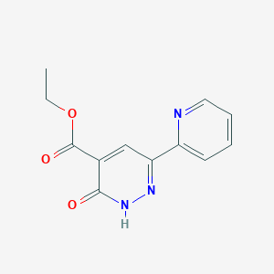 molecular formula C12H11N3O3 B8444092 Ethyl 6-pyridin-2-yl-3-oxo-2,3-dihydropyridazine-4-carboxylate 