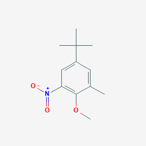 molecular formula C12H17NO3 B8444096 5-tert-Butyl-2-methoxy-1-methyl-3-nitro-benzene 