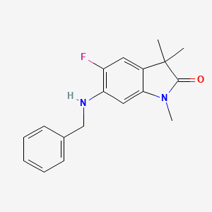 6-(Benzylamino)-5-fluoro-1,3,3-trimethylindolin-2-one