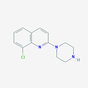 molecular formula C13H14ClN3 B8444161 8-Chloro-2-piperazin-1-yl-quinoline 