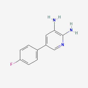 molecular formula C11H10FN3 B8444164 2,3-Diamino-5-(4-fluoro-phenyl)-pyridine 