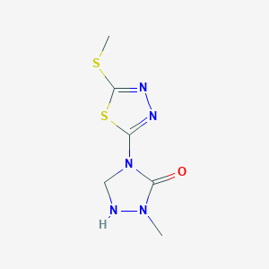 2-Methyl-4-[5-(methylsulfanyl)-1,3,4-thiadiazol-2-yl]-1,2,4-triazolidin-3-one
