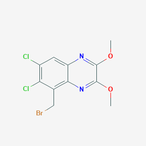 molecular formula C11H9BrCl2N2O2 B8444185 5-Bromomethyl-6,7-dichloro-2,3-dimethoxyquinoxaline 
