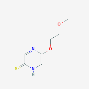 molecular formula C7H10N2O2S B8444198 5-(2-Methoxyethoxy)pyrazine-2-thiol 