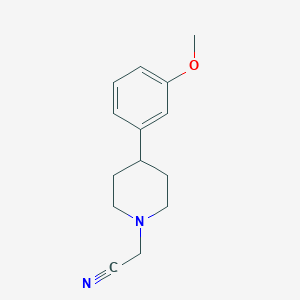 molecular formula C14H18N2O B8444213 [4-(3-Methoxyphenyl)-1-piperidinyl]acetonitrile 