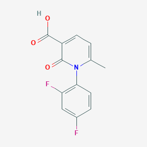 molecular formula C13H9F2NO3 B8444245 1-(2,4-Difluorophenyl)-6-methyl-2-oxo-1,2-dihydropyridine-3-carboxylic acid 