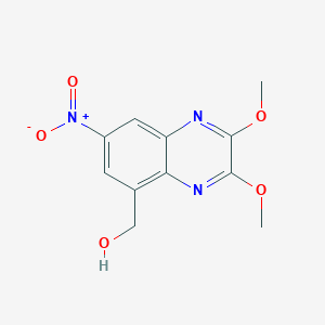molecular formula C11H11N3O5 B8444308 2,3-Dimethoxy-5-hydroxymethyl-7-nitro-quinoxaline 