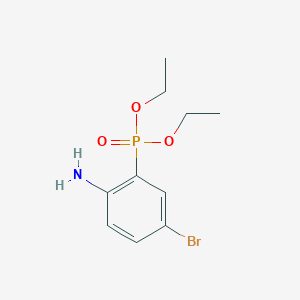 molecular formula C10H15BrNO3P B8444390 2-Diethylphosphono-4-bromoaniline 