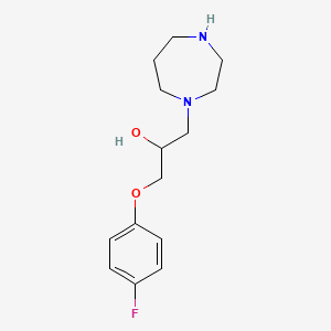 molecular formula C14H21FN2O2 B8444396 1-[2-Hydroxy-3-(4-fluorophenoxy)propyl]homopiperazine 