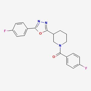 molecular formula C20H17F2N3O2 B8444398 (4-Fluorophenyl)(3-(5-(4-fluorophenyl)-1,3,4-oxadiazol-2-yl)piperidin-1-yl)methanone 