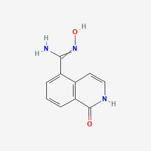 molecular formula C10H9N3O2 B8444472 N-Hydroxy-1-oxo-1,2-dihydro-5-isoquinolinecarboximidamide 