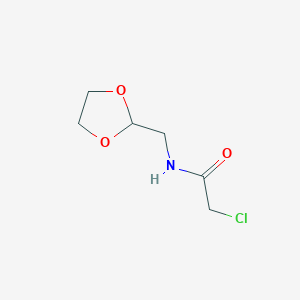 molecular formula C6H10ClNO3 B8444501 N-(1,3-Dioxolan-2-ylmethyl)-2-chloroacetamide 