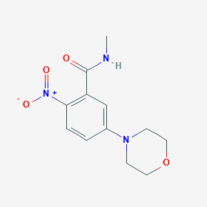molecular formula C12H15N3O4 B8444505 N-methyl-5-morpholino-2-nitrobenzamide 