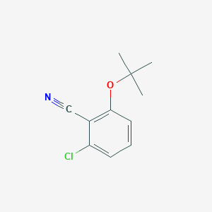 molecular formula C11H12ClNO B8444542 2-[(1,1-Dimethylethyl)oxy]-6-chlorobenzonitrile 