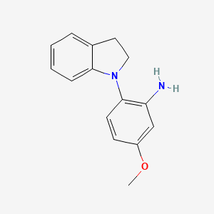 molecular formula C15H16N2O B8444550 1-(2-Amino-4-methoxyphenyl)indoline 