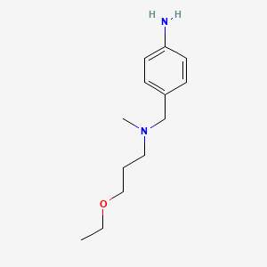 molecular formula C13H22N2O B8444586 4-[[N-(3-ethoxypropyl)-N-methylamino]methyl]aniline 
