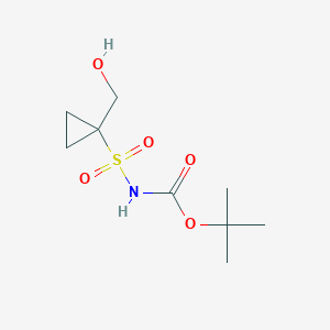 molecular formula C9H17NO5S B8444598 N-Boc-1-hydroxymethyl-cyclopropanesulfonamide 