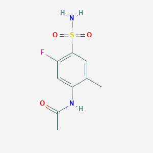 molecular formula C9H11FN2O3S B8444599 N-(5-fluoro-2-methyl-4-sulfamoylphenyl)acetamide CAS No. 30170-08-2
