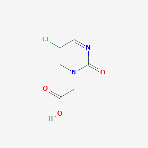 molecular formula C6H5ClN2O3 B8444622 1-Carboxymethyl-5-chloropyrimid-2-one 
