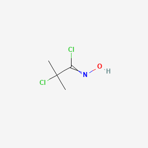 molecular formula C4H7Cl2NO B8444649 2-chloro-N-hydroxy-2-methylpropanimidoyl chloride CAS No. 20599-47-7
