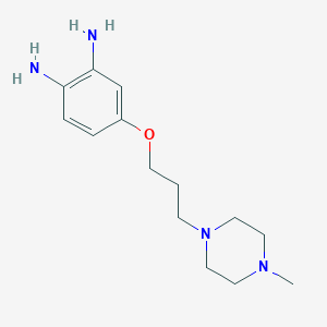 molecular formula C14H24N4O B8444670 4-(3-(4-Methylpiperazin-1-yl)propoxy)benzene-1,2-diamine 