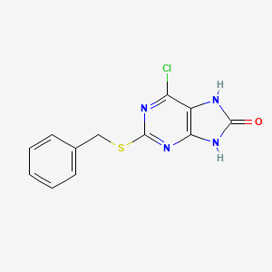 6-chloro-7,9-dihydro-2-[(phenylmethyl)thio]-8H-purin-8-one