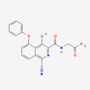 [(1-Cyano-4-hydroxy-5-phenoxy-isoquinoline-3-carbonyl)-amino]-acetic acid