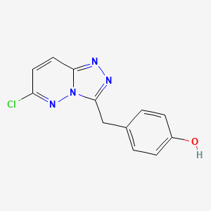 molecular formula C12H9ClN4O B8444732 4-(6-Chloro-[1,2,4]triazolo[4,3-b]pyridazin-3-ylmethyl)-phenol 