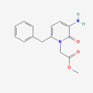 molecular formula C15H16N2O3 B8444733 Methyl [3-amino-6-benzyl-1,2-dihydro-2-oxo-1-pyridyl]acetate 