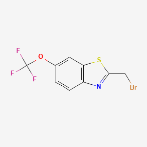 molecular formula C9H5BrF3NOS B8444812 Benzothiazole, 2-(bromomethyl)-6-(trifluoromethoxy)- 