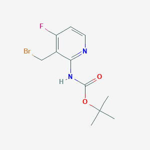 molecular formula C11H14BrFN2O2 B8444841 Tert-butyl 3-(bromomethyl)-4-fluoropyridin-2-ylcarbamate 