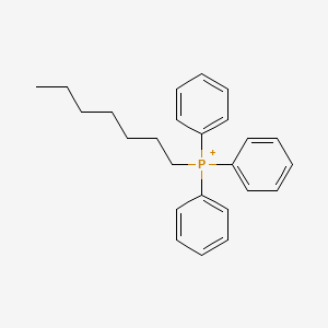 molecular formula C25H30P+ B8444877 Heptyltriphenylphosphonium 