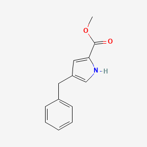 molecular formula C13H13NO2 B8444910 4-Benzyl-1H-pyrrole-2-carboxylic acid methyl ester 