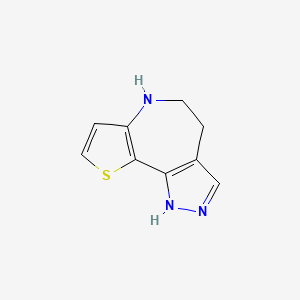 molecular formula C9H9N3S B8444954 1,4,5,6-Tetrahydropyrazolo[3,4-d]thieno[3,2-b]azepine 
