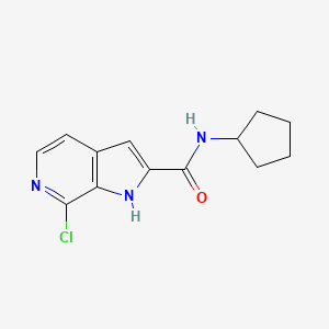 7-chloro-N-cyclopentyl-1H-pyrrolo[2,3-c]pyridine-2-carboxamide