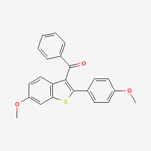 molecular formula C23H18O3S B8445079 [6-Methoxy-2-(4-methoxyphenyl)-1-benzothiophen-3-yl](phenyl)methanone CAS No. 63675-85-4