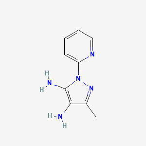 molecular formula C9H11N5 B8445162 4,5-Diamino-3-methyl-1-(2-pyridyl)pyrazole 