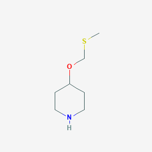 molecular formula C7H15NOS B8445200 4-(Methylthiomethoxy)piperidine 