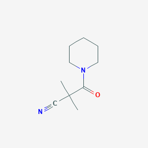 molecular formula C10H16N2O B8445208 2,2-Dimethyl-3-oxo-3-(1-piperidinyl)propanenitrile 