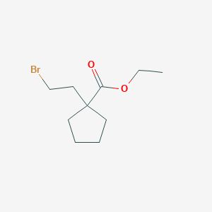 molecular formula C10H17BrO2 B8445307 Ethyl 1-(2-bromoethyl)cyclopentanecarboxylate 