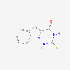 molecular formula C10H7N3OS B8445334 2-Sulfanylidene-2,3-dihydro[1,2,4]triazino[1,6-a]indol-4(1H)-one CAS No. 1233093-44-1